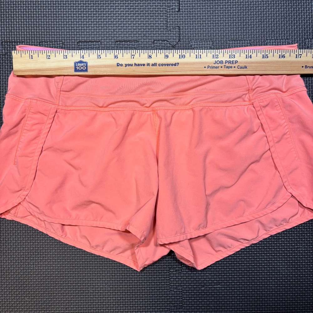 Lululemon Women's Speed Up Orange Coral Shorts 4” Inseam Size 10 - Picture 5 of 6